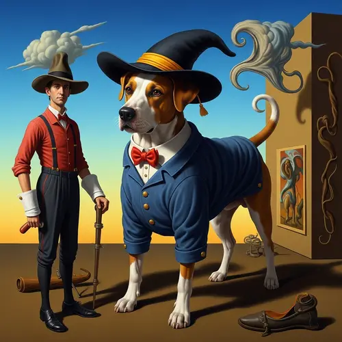 Surrealistic Dog Interpretation | Imaginative Artwork