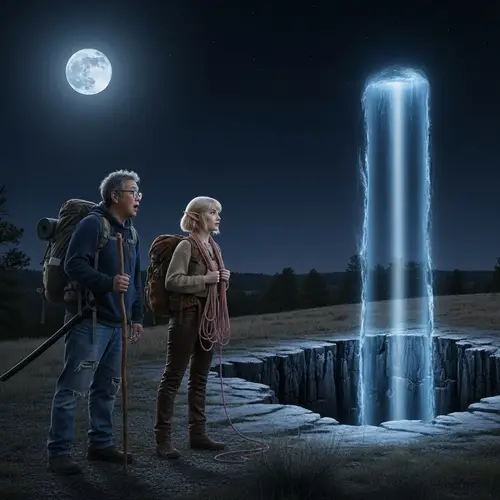 Mystical Moonlit Portal Near Devils Tower