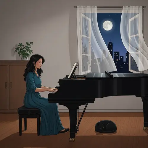 Bermain Piano: Moonlit Melodies of a Soulful Player
