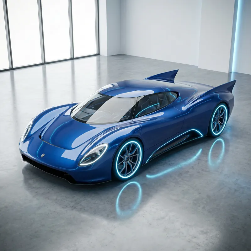Futuristic Concept Car Showcase - Polished Design