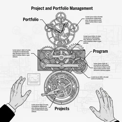 Agile Project, Programme, Portfolio Diagram in Clock Form