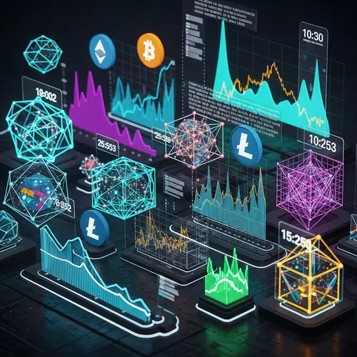 Futuristic Cryptocurrency Market | 3D Graphs & Neon Colors