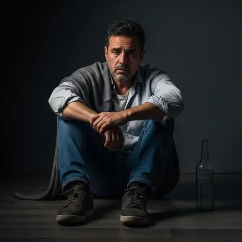 Despairing Hispanic Male in Solitude | Emotional Burden Depicted