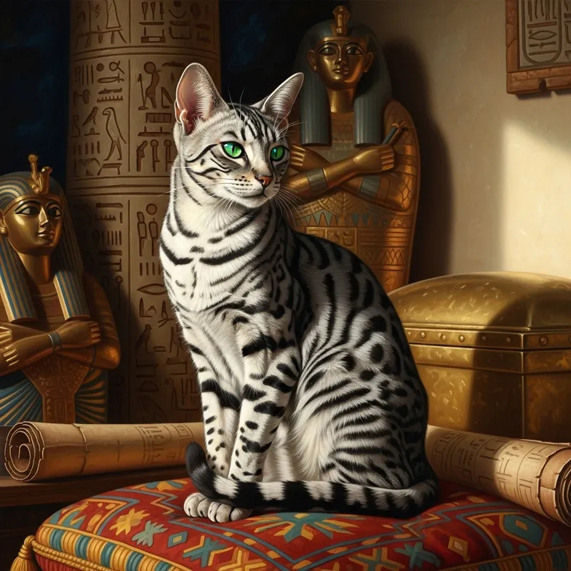 Realistic Egyptian Cat Portrait
