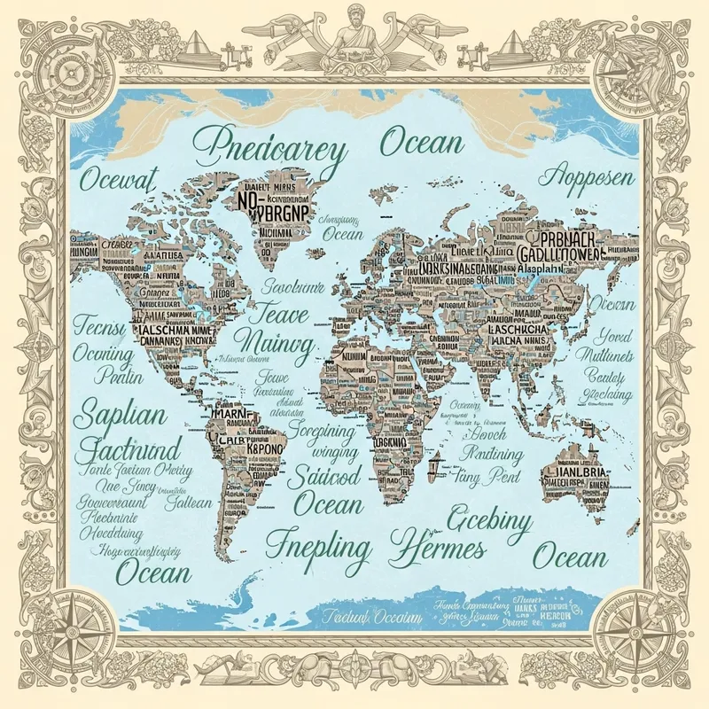 Intricately Designed World Map