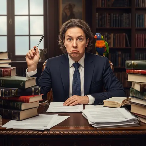 Professional Translator with Comical Twist at Work