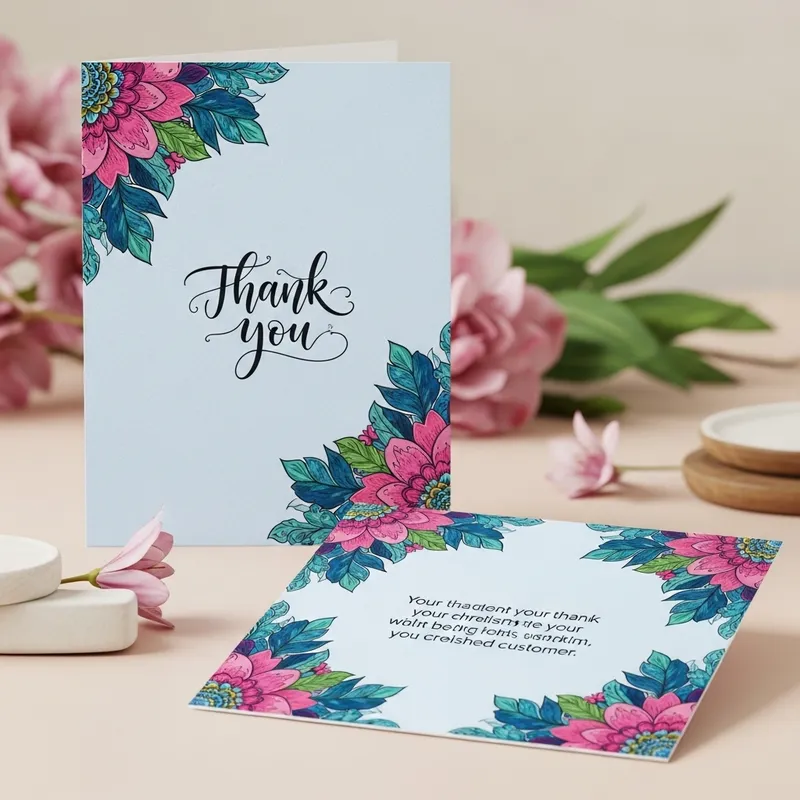 Elegant Thank You Cards for Our Cherished Customers