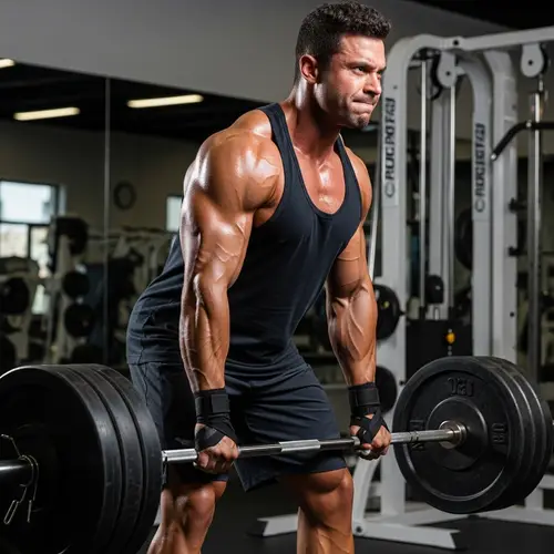 Muscular Man Weightlifting | Gym Workout | Fitness Training