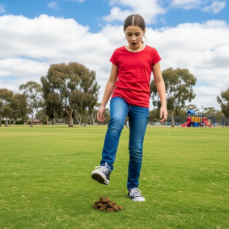 Girl in Black Converse Steps in Dog Poo: Unexpected Mishap