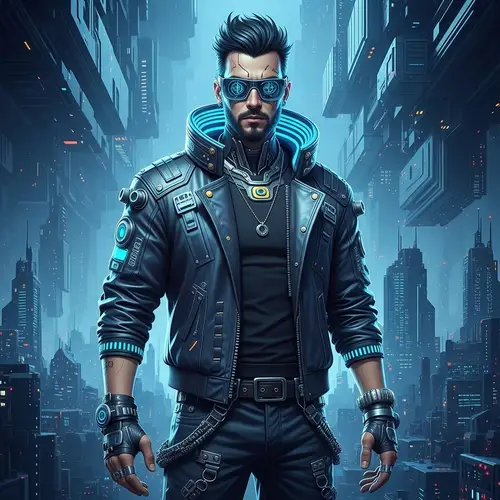 Futuristic Cyberpunk Techno Genius Avatar | Stunning Design