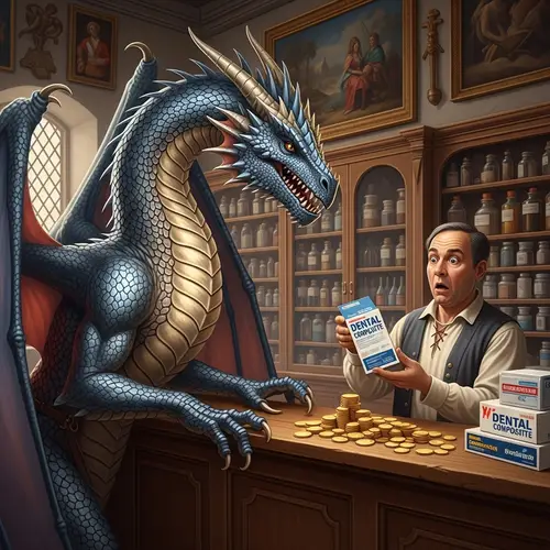 Winged Dragon Visits Apothecary | Medieval Fantasy Scene