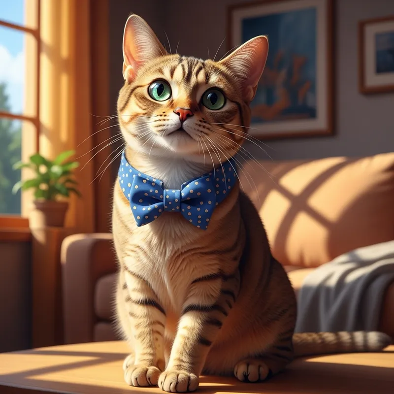 Happy Cat Basking in Sunlight