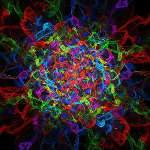 Color Explosion Abstract Art | Vibrant Swirling Design