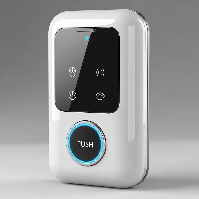 Sleek White Self-Powered Doorbell with Modern Technology