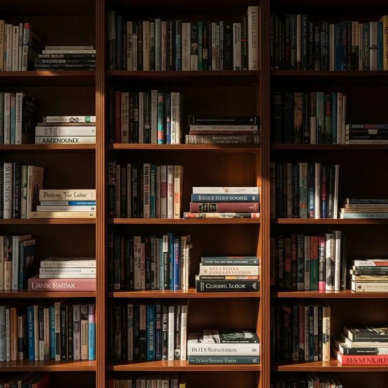 Vintage Wooden Bookcase with Nautical Decor