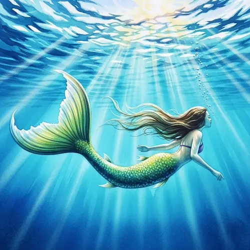 Enchanting Mermaid Watercolor Art