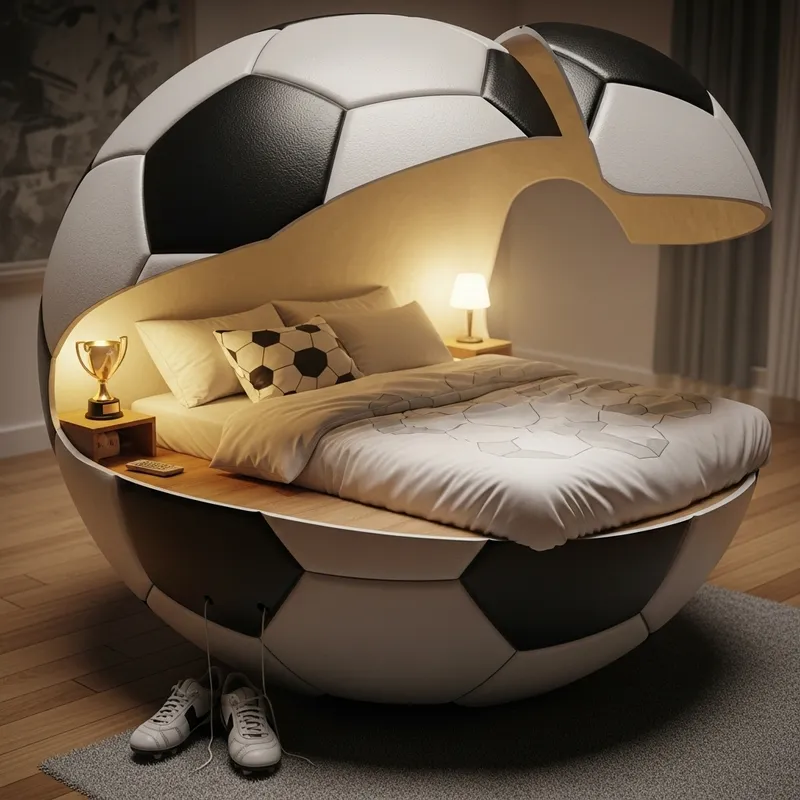 Soccer Ball Bed - Unique and Creative Furniture Piece