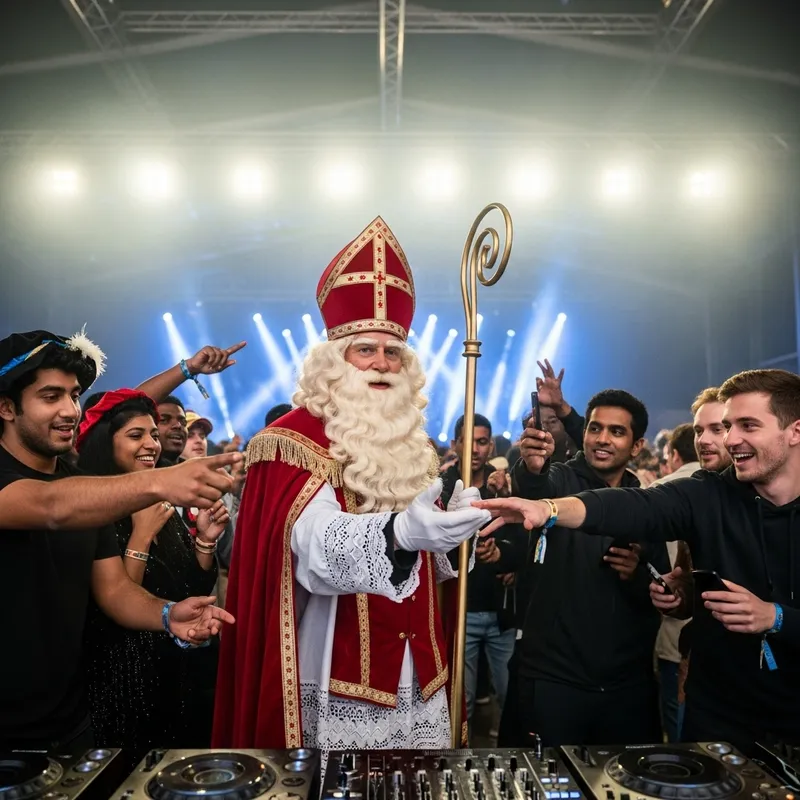 Vibrant Sinterklaas Celebration Unites Cultures at Dutch Techno Fest