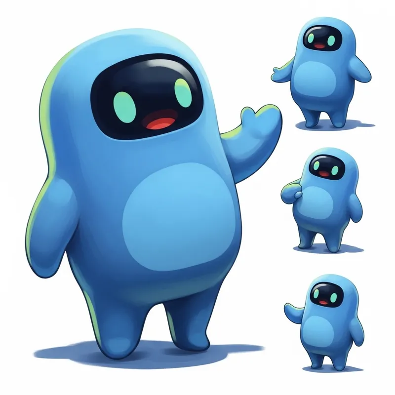 Bold Brushstrokes and Animated Poses in Material Design Style