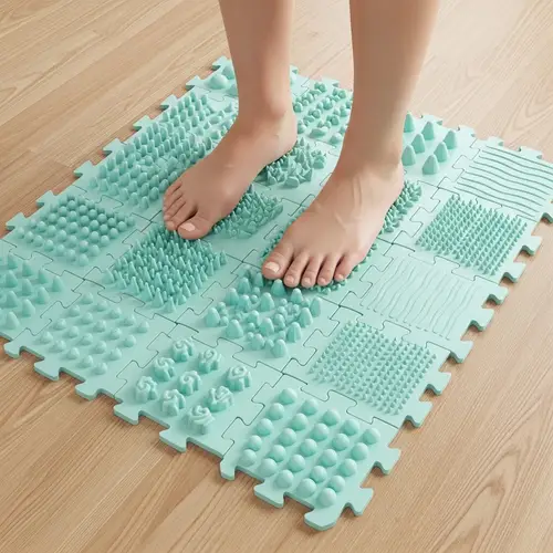 Unique Puzzle Mat for Hand and Foot Massage