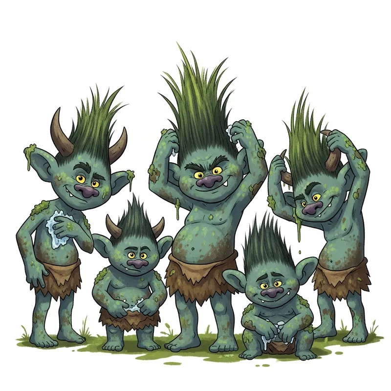 Adorable Cartoon Trolls Cleaning Up | Cute Characters