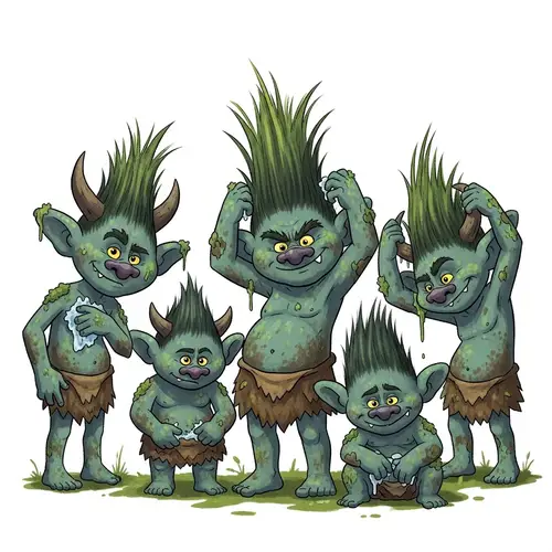 Colorful Cartoon Trolls Cleaning Up | Funny Characters