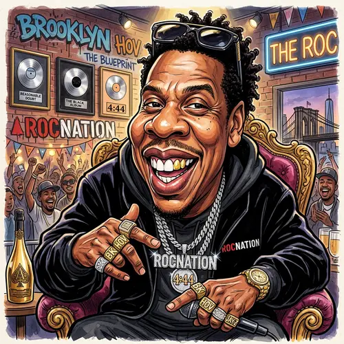 Jay-Z Funny Caricature Artwork