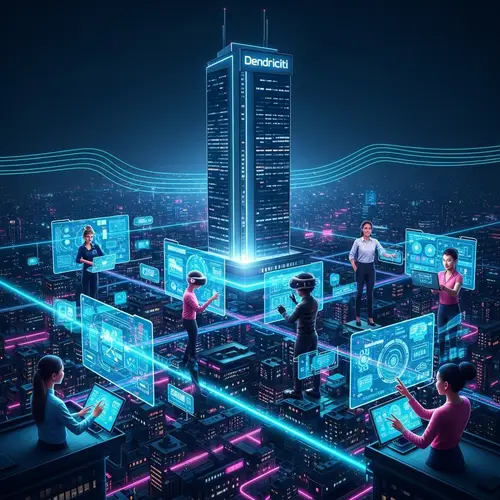 Dendriciti IT Services for Small Businesses | Futuristic Cyberpunk Scene