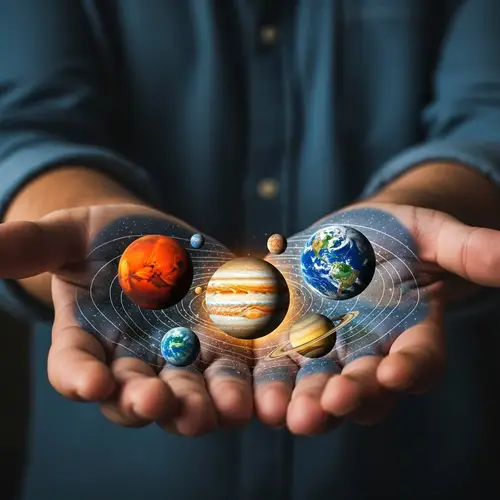Vibrant Planets in Hand: Cosmic Artwork