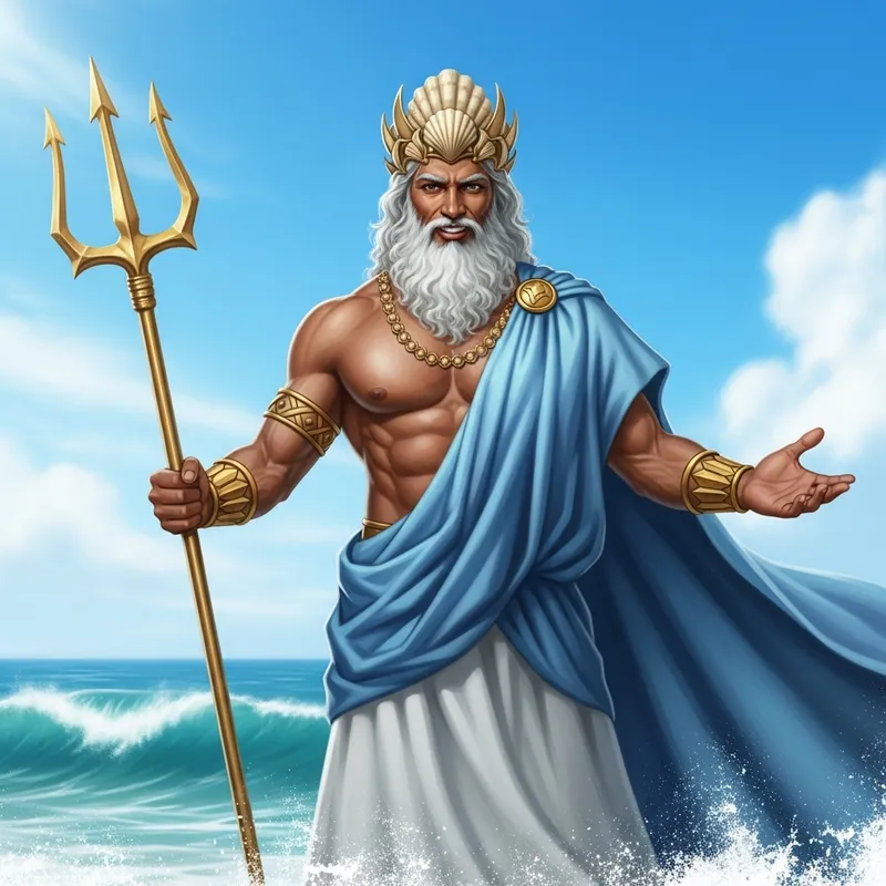 Omar Sy as Poseidon: The Divine Sea God's Transformation