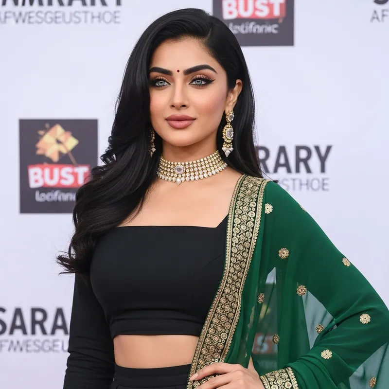 Characteristic Beauty Resembling Sonakshi Sinha in Traditional Outfit Characteristic Beauty Resembling Sonakshi Sinha in Traditional Outfit