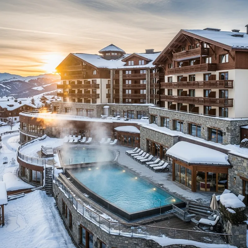 Luxury Chalet Hotel with Plush Spa & Open-Air Pool at Ski Resort