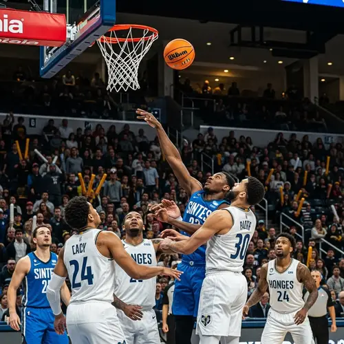 Intense NBA Basketball Showdown Under Stadium Lights