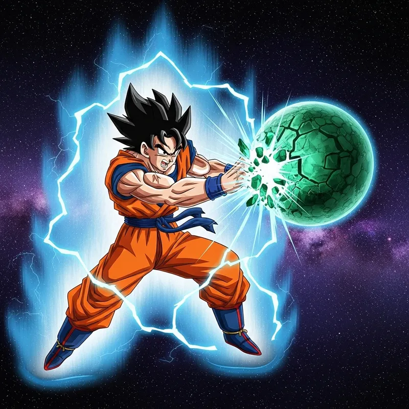Son Goku Shatters Green Planet | Powerful Anime Scene