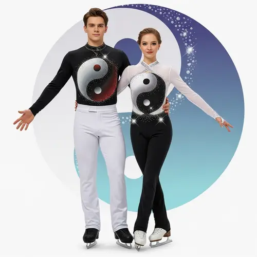 Yin Yang Inspired Figure Skating Outfits for Couples