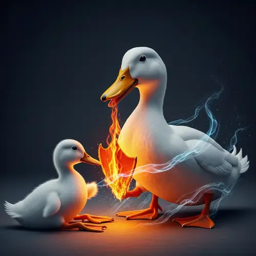 Comical Duck Transformation Scene | Titan-Sized Duck Drama