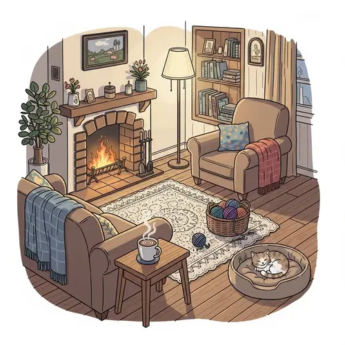 Cozy Home Environment | Tranquil Living Room Decor