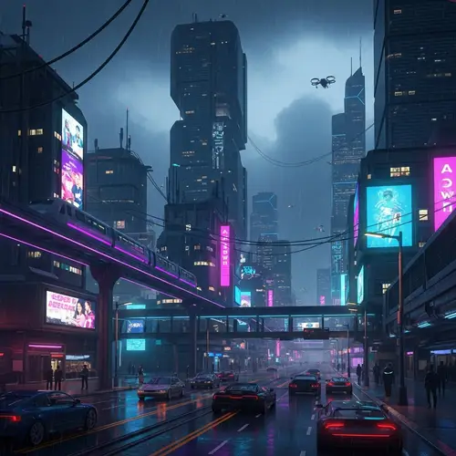 Captivating Cyberpunk Cityscape Art | Futuristic Urban Scene