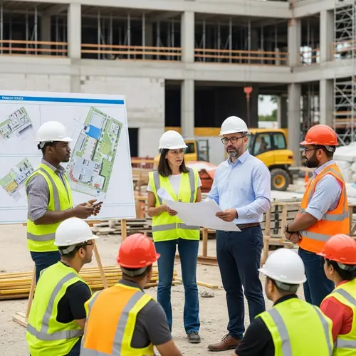 Diverse Facilities Project Manager Leading Construction Team