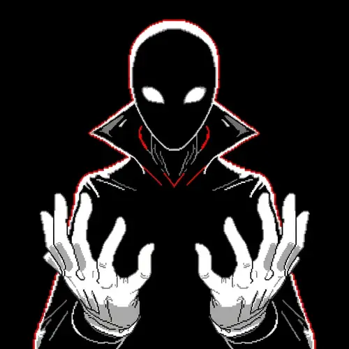 Enigmatic Gothic Video Game Character Silhouette