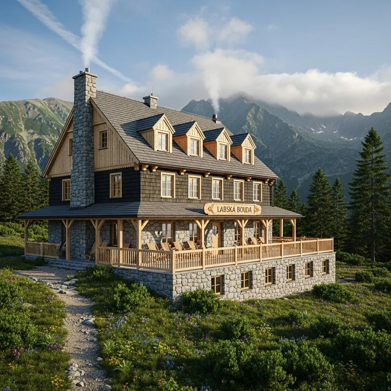Modern Labska Bouda Built in 1900 | Czech Republic Mountain Scenery