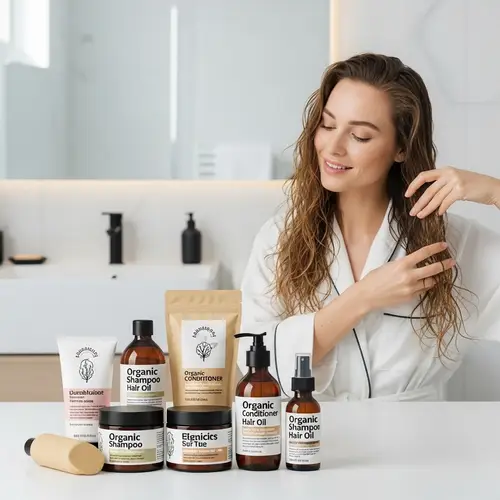 Sustainable Hair Care Products in Minimalist Design | Eco-friendly Solutions