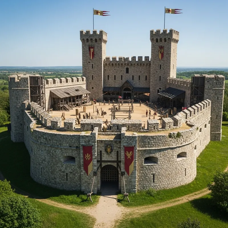 Medieval Fort Overlooking Ancient Battlements