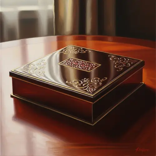 Elegant Closed Box of Chocolates Oil Painting
