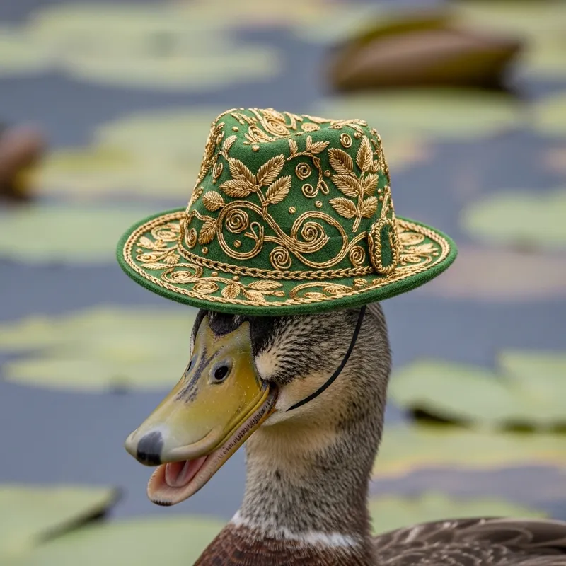 Duck in Hat Detailed Logo Design for Your Brand