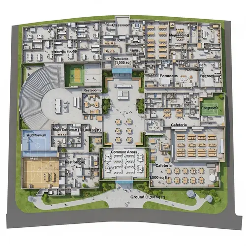 Design Breakdown: Academic Building on 200x100 Ft Land