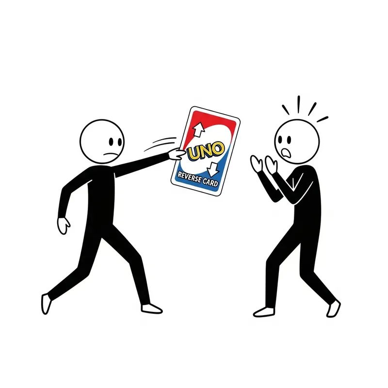 Dynamic Stickman Battle with Uno Reverse Card