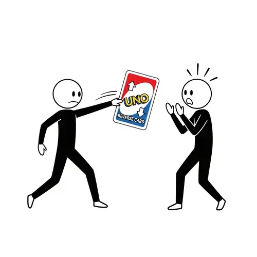 Minimalist Stickman Battle with Uno Reverse Card | Dynamic Interaction