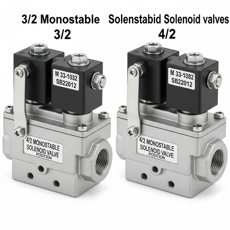 Comparing 3/2 and 4/2 Monostable Solenoid Valves Comparing 3/2 and 4/2 Monostable Solenoid Valves