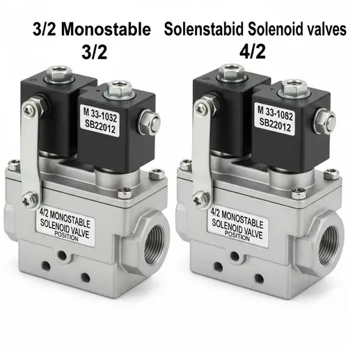 Highly Accurate 3/2 and 4/2 Monostable Solenoid Valves Comparison